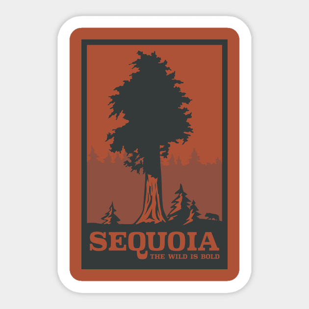 Sequoia National Park Travel Poster Apparel Sticker by Terrybogard97